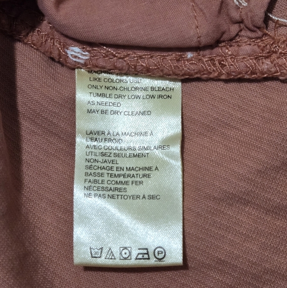 Free People Ray Corduroy Mini Skirt Button Front Terracotta Dusty Rose Size 2 - Picture 10 of 11